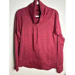 Kuhl Women's Red Heathered Cowl Neck Long‎ Sleeve Pullover Sweatshirt Size M